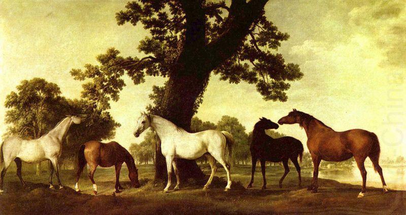 Pferde in einer Landschaft, George Stubbs